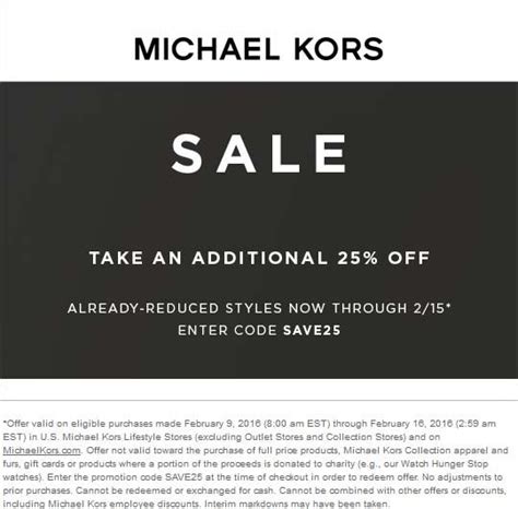 michael kors canada promo code december 2017